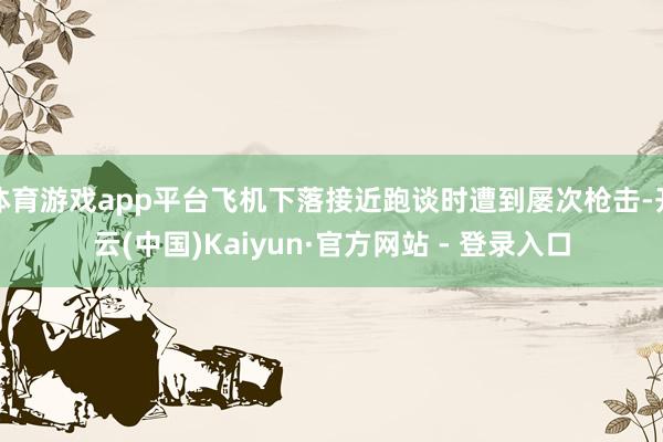 体育游戏app平台飞机下落接近跑谈时遭到屡次枪击-开云(中国)Kaiyun·官方网站 - 登录入口