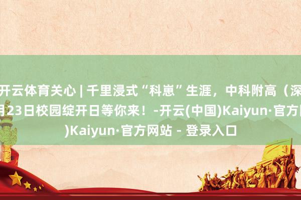 开云体育关心 | 千里浸式“科崽”生涯，中科附高（深理工附中）11月23日校园绽开日等你来！-开云(中国)Kaiyun·官方网站 - 登录入口