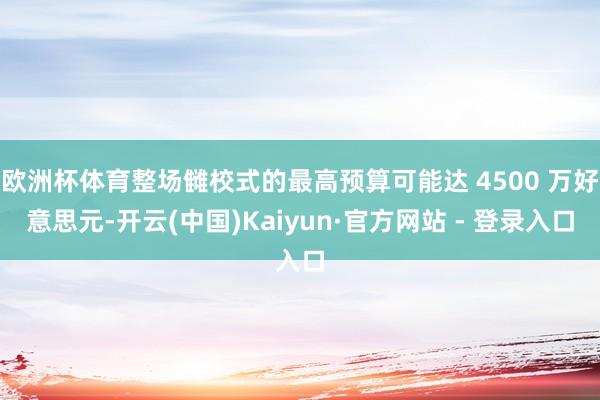 欧洲杯体育整场雠校式的最高预算可能达 4500 万好意思元-开云(中国)Kaiyun·官方网站 - 登录入口