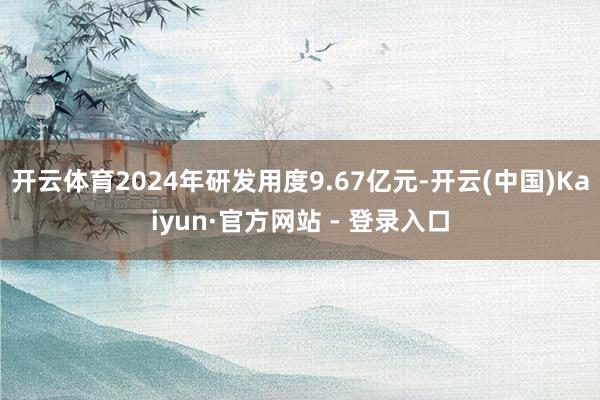 开云体育2024年研发用度9.67亿元-开云(中国)Kaiyun·官方网站 - 登录入口