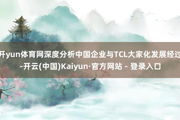 开yun体育网深度分析中国企业与TCL大家化发展经过-开云(中国)Kaiyun·官方网站 - 登录入口