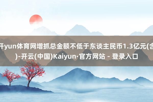开yun体育网增抓总金额不低于东谈主民币1.3亿元(含)-开云(中国)Kaiyun·官方网站 - 登录入口
