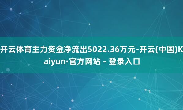 开云体育主力资金净流出5022.36万元-开云(中国)Kaiyun·官方网站 - 登录入口