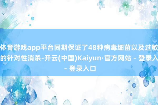 体育游戏app平台同期保证了48种病毒细菌以及过敏原的针对性消杀-开云(中国)Kaiyun·官方网站 - 登录入口