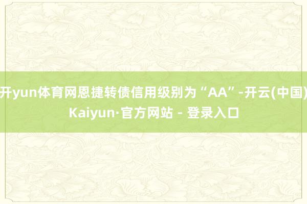 开yun体育网恩捷转债信用级别为“AA”-开云(中国)Kaiyun·官方网站 - 登录入口