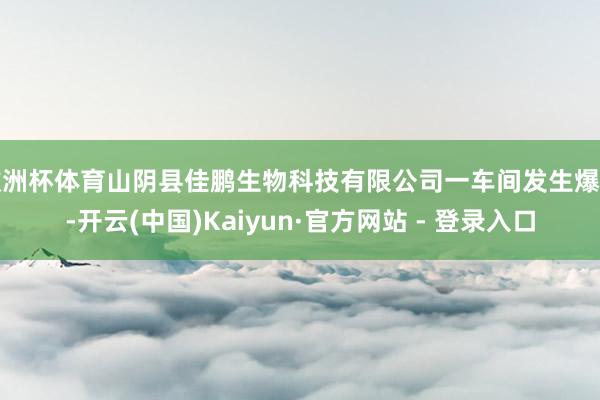 欧洲杯体育山阴县佳鹏生物科技有限公司一车间发生爆炸-开云(中国)Kaiyun·官方网站 - 登录入口